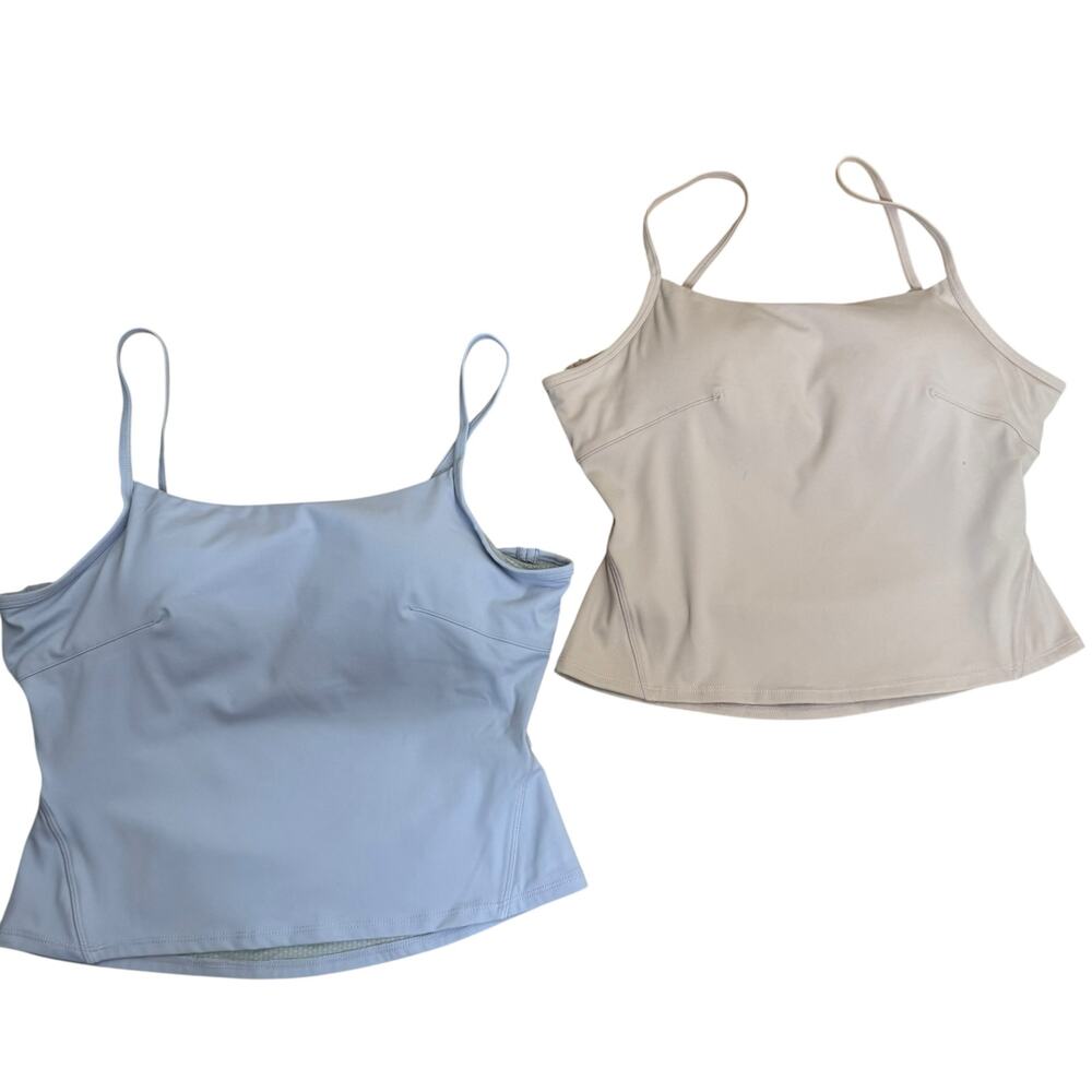 NWT Persit Active Tanks Medium Lot of 2 Built in Bra Athletic Athleisure Cutout - Picture 12 of 12